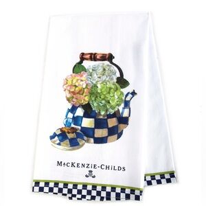 Mackenzie Childs Hydrangea Tea Kettle Dish Towel